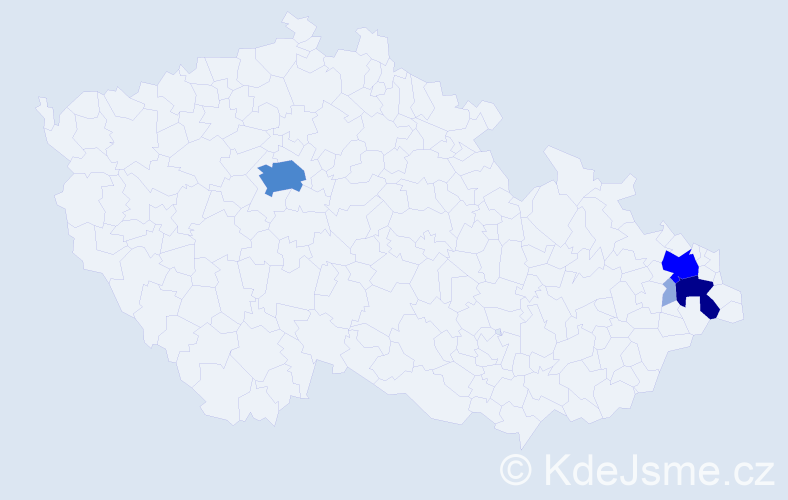 Příjmení: 'Oboda', počet výskytů 12 v celé ČR
