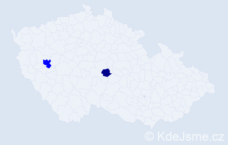 Příjmení: 'Plohmer', počet výskytů 5 v celé ČR