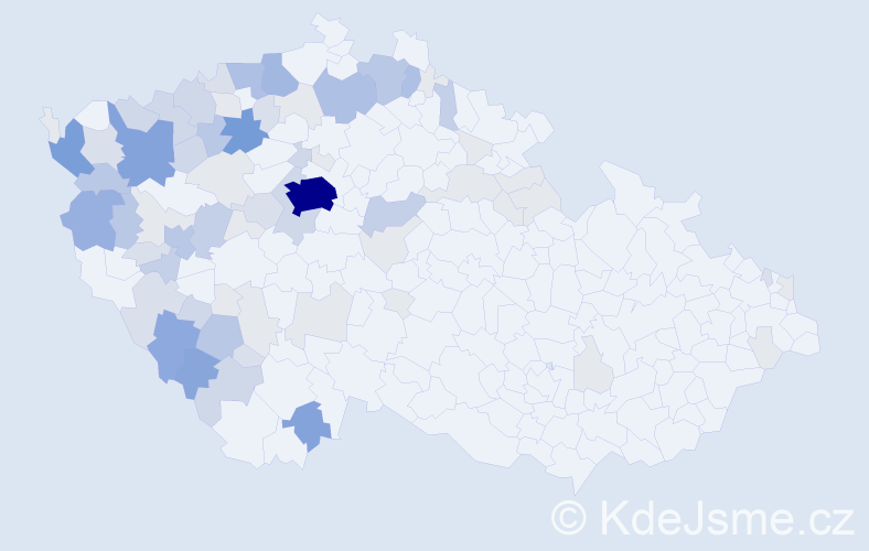 Příjmení: 'Blahoutová', počet výskytů 253 v celé ČR