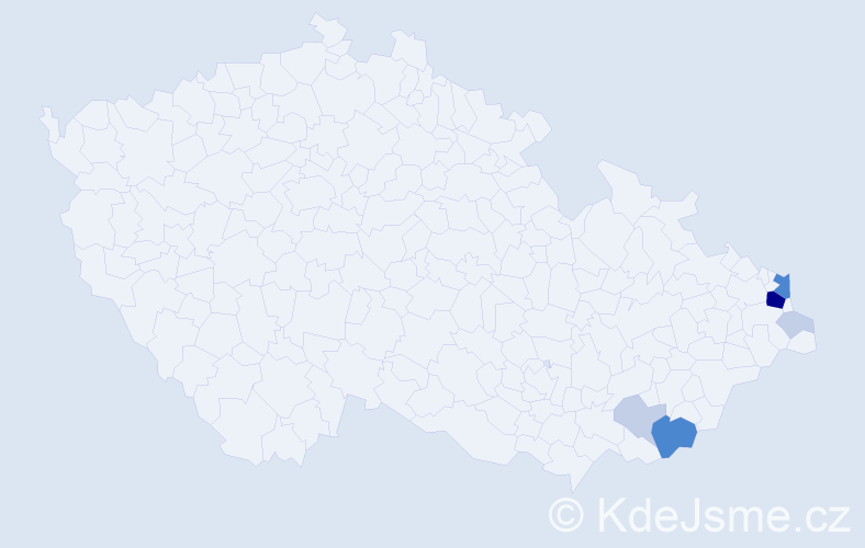 Příjmení: 'Szymurdová', počet výskytů 23 v celé ČR