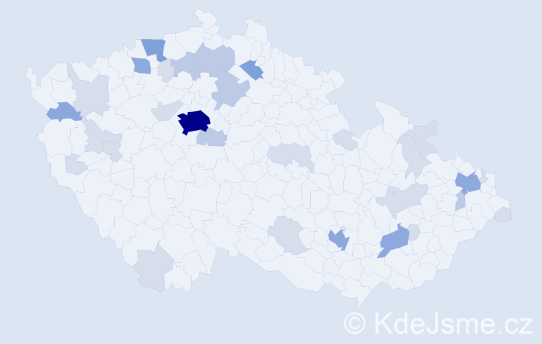 Příjmení: 'Christovová', počet výskytů 72 v celé ČR