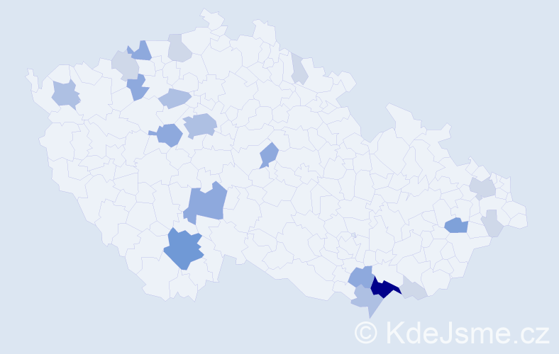 Příjmení: 'Chrenka', počet výskytů 56 v celé ČR