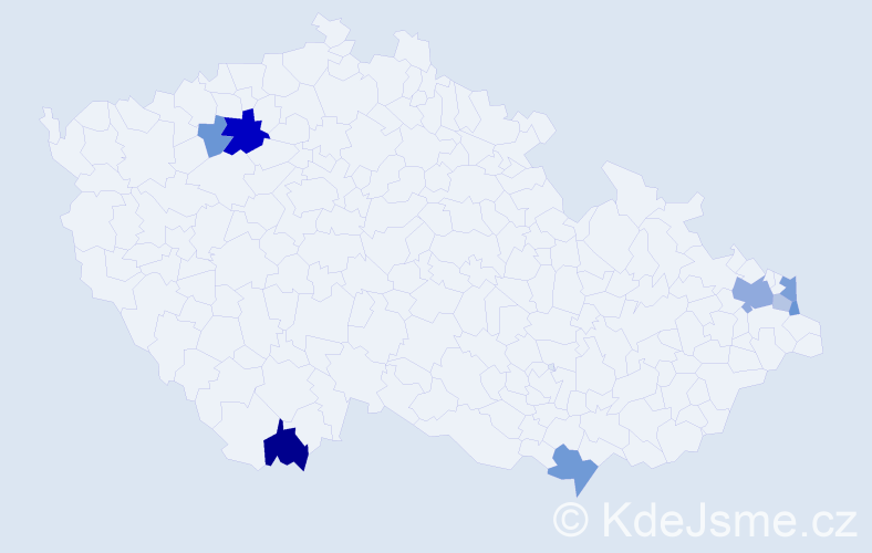 Příjmení: 'Sihlovec', počet výskytů 17 v celé ČR