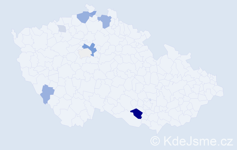 Příjmení: 'Seifová', počet výskytů 21 v celé ČR