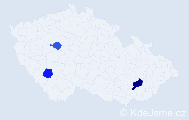Příjmení: 'Lackner', počet výskytů 4 v celé ČR
