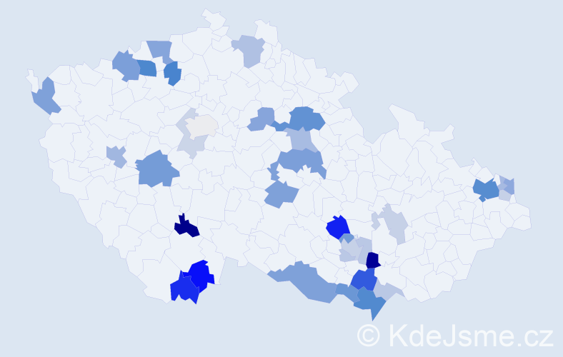 Příjmení: 'Majerník', počet výskytů 86 v celé ČR