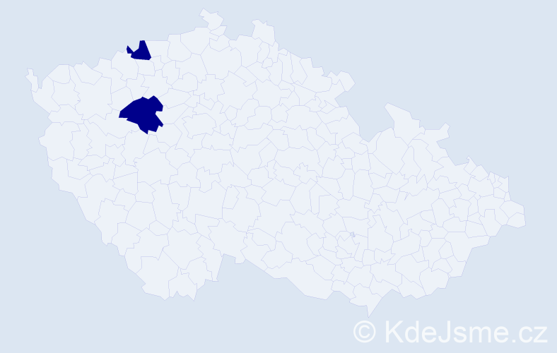 Příjmení: 'Kubačová', počet výskytů 6 v celé ČR