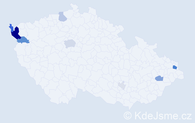 Příjmení: 'Pilip', počet výskytů 18 v celé ČR