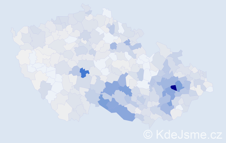 Příjmení: 'Dohnal', počet výskytů 2822 v celé ČR