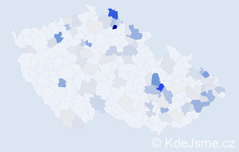 Příjmení: 'Kozlovská', počet výskytů 306 v celé ČR