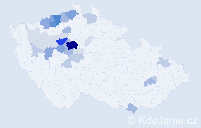 Příjmení: 'Rouček', počet výskytů 121 v celé ČR