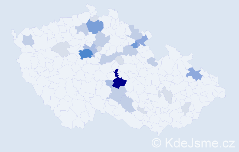 Příjmení: 'Siberová', počet výskytů 83 v celé ČR