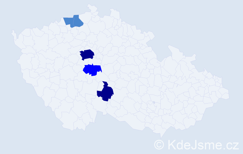 Příjmení: 'Kubarič', počet výskytů 15 v celé ČR