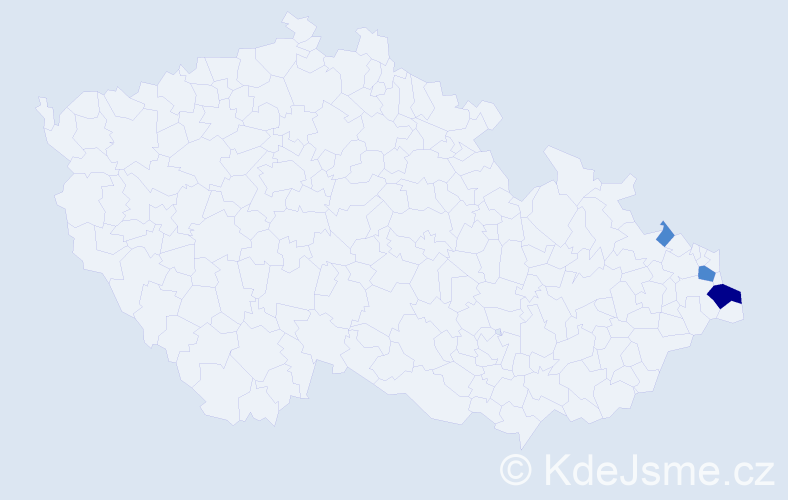 Příjmení: 'Sassik', počet výskytů 5 v celé ČR