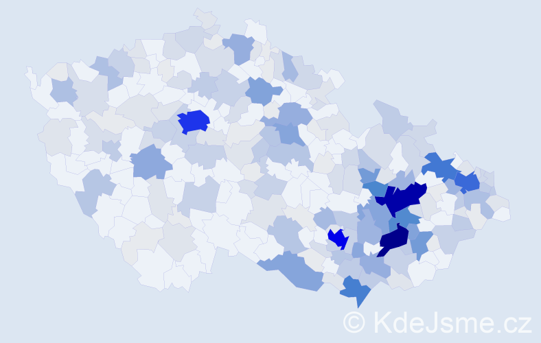 Příjmení: 'Rozsypal', počet výskytů 908 v celé ČR