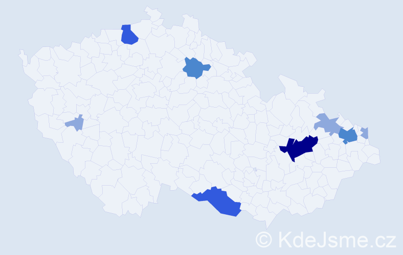 Příjmení: 'Rudorfer', počet výskytů 18 v celé ČR