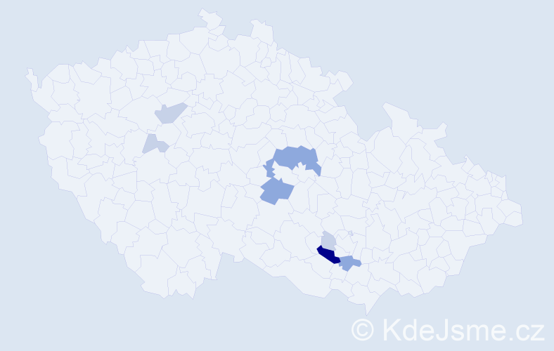 Příjmení: 'Korberová', počet výskytů 21 v celé ČR