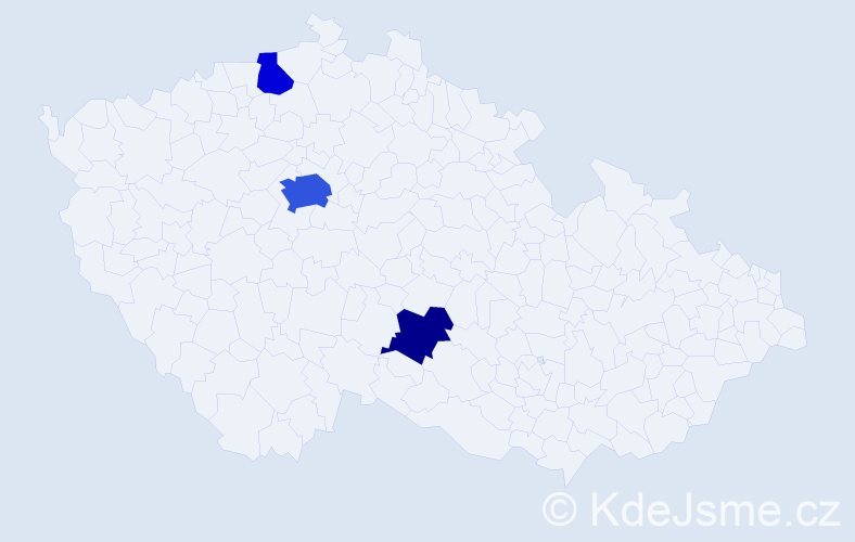 Příjmení: 'Zhangová', počet výskytů 7 v celé ČR