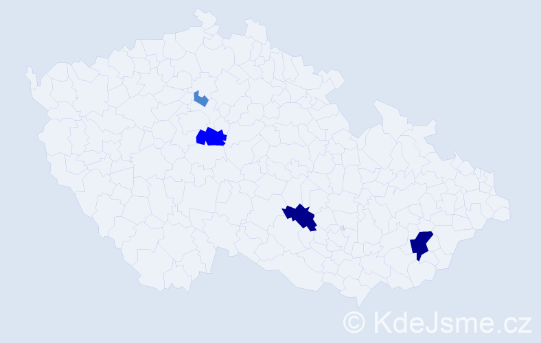 Příjmení: 'Láňková', počet výskytů 9 v celé ČR