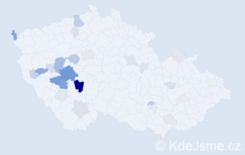 Příjmení: 'Štvánová', počet výskytů 109 v celé ČR