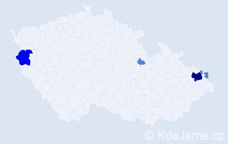 Příjmení: 'Wise', počet výskytů 8 v celé ČR