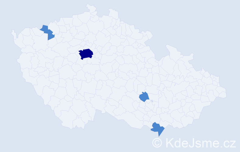 Příjmení: 'Koreneková', počet výskytů 6 v celé ČR