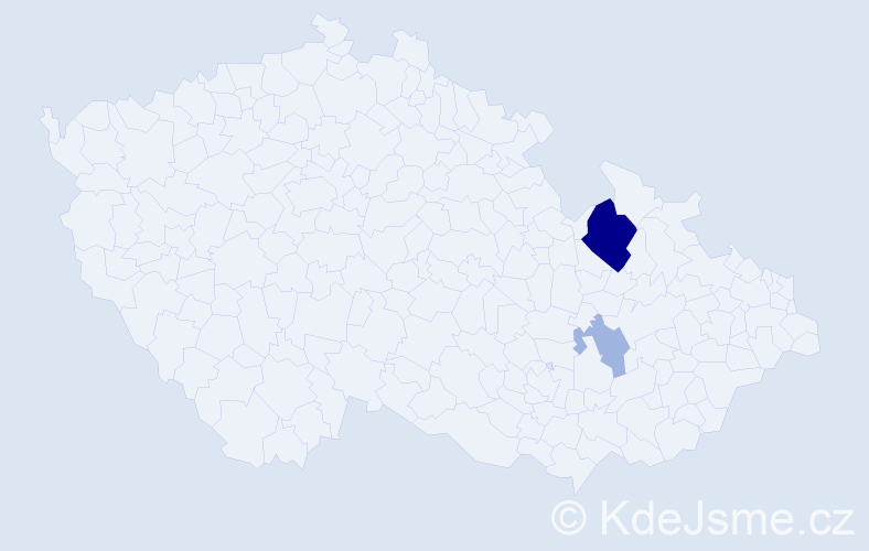 Příjmení: 'Kunradová', počet výskytů 6 v celé ČR