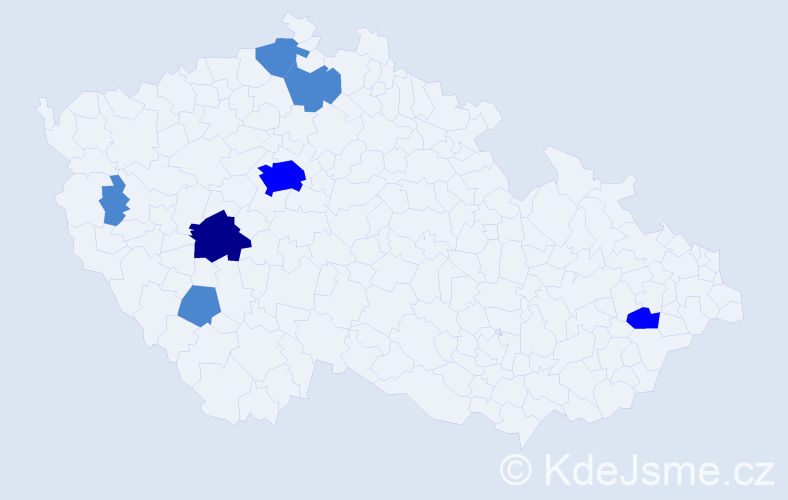 Příjmení: 'Gorejová', počet výskytů 11 v celé ČR