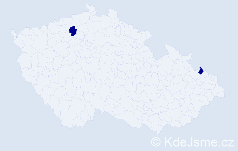 Příjmení: 'Rzehanková', počet výskytů 2 v celé ČR