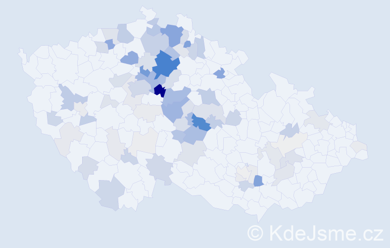 Příjmení: 'Řípa', počet výskytů 314 v celé ČR