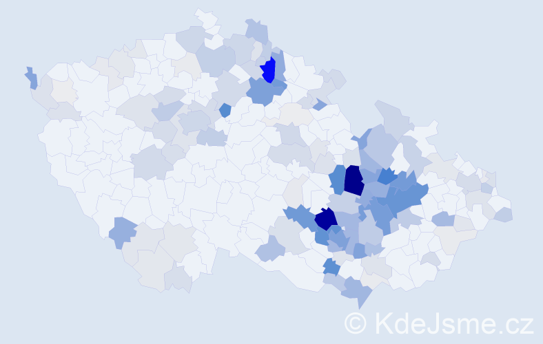 Příjmení: 'Crha', počet výskytů 567 v celé ČR