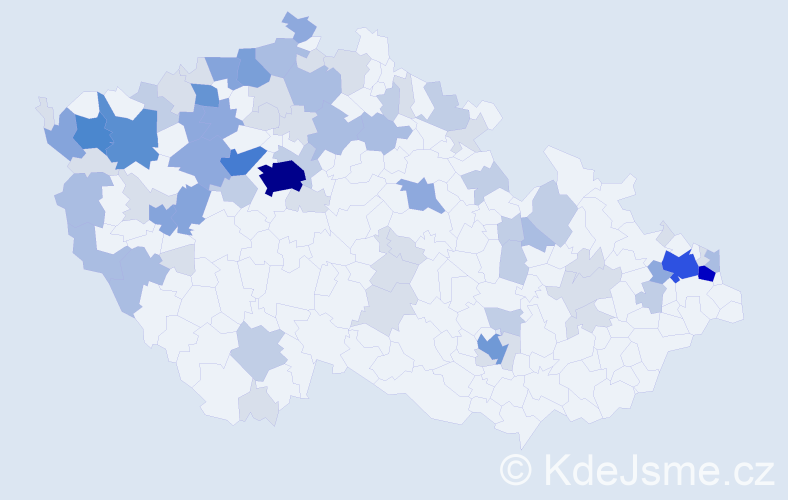 Příjmení: 'Semanová', počet výskytů 223 v celé ČR