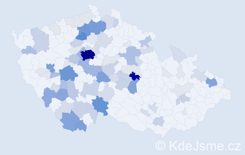 Příjmení: 'Balek', počet výskytů 339 v celé ČR