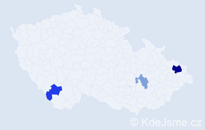 Příjmení: 'Michalczyk', počet výskytů 11 v celé ČR