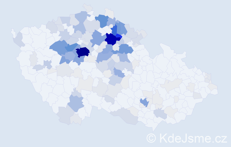 Příjmení: 'Fejfar', počet výskytů 736 v celé ČR