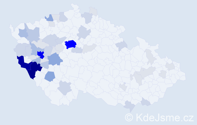 Příjmení: 'Nejdl', počet výskytů 175 v celé ČR