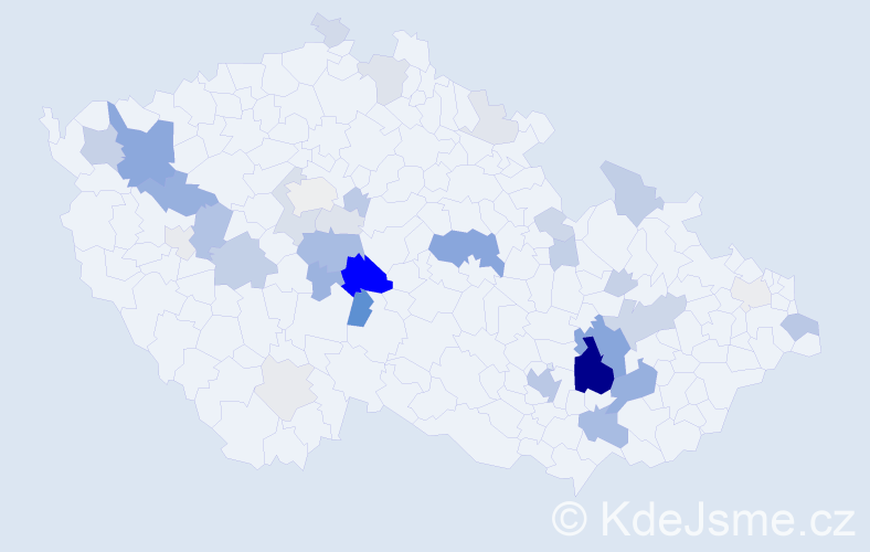 Příjmení: 'Račanská', počet výskytů 127 v celé ČR