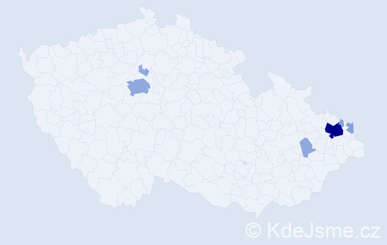Příjmení: 'Stráňava', počet výskytů 15 v celé ČR