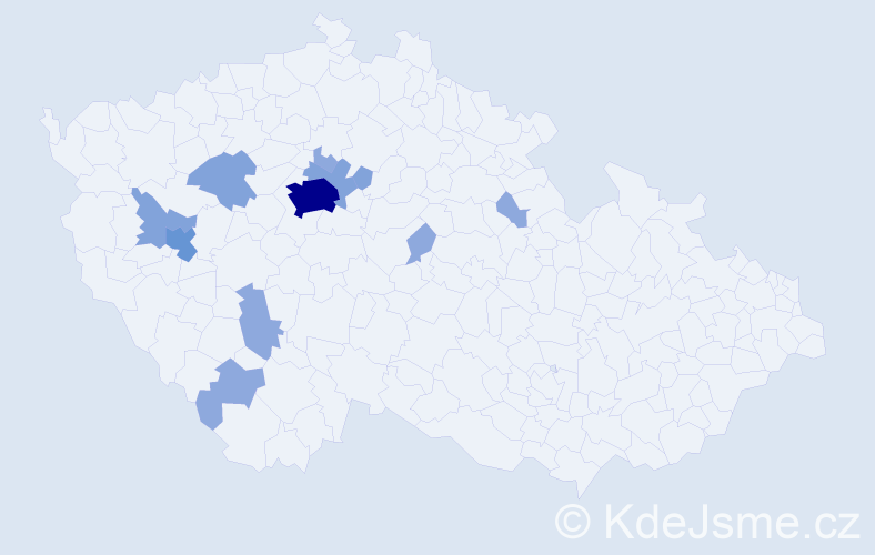 Příjmení: 'Schneiberg', počet výskytů 24 v celé ČR