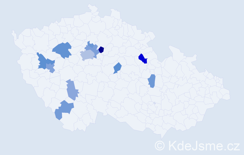 Příjmení: 'Schneiberg', počet výskytů 26 v celé ČR
