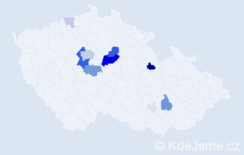Příjmení: 'Chuchvalec', počet výskytů 31 v celé ČR