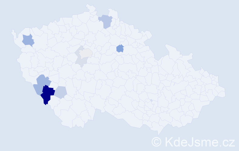 Příjmení: 'Schafhauser', počet výskytů 19 v celé ČR