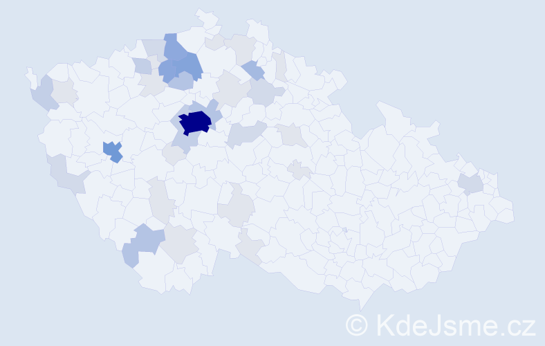 Příjmení: 'Zunová', počet výskytů 115 v celé ČR