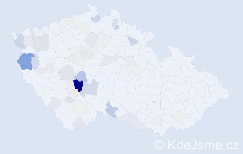 Příjmení: 'Kortanová', počet výskytů 186 v celé ČR