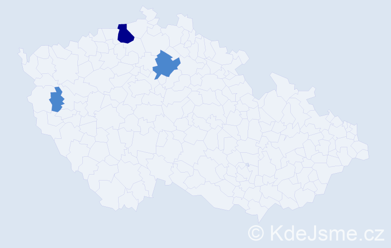 Příjmení: 'Solcerová', počet výskytů 5 v celé ČR