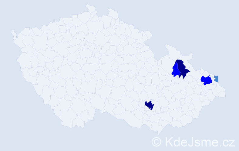 Příjmení: 'Timco', počet výskytů 11 v celé ČR