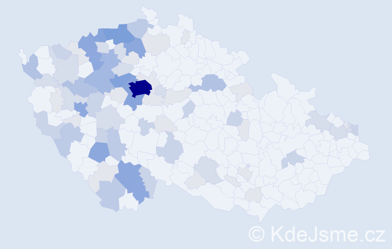 Příjmení: 'Kopta', počet výskytů 261 v celé ČR