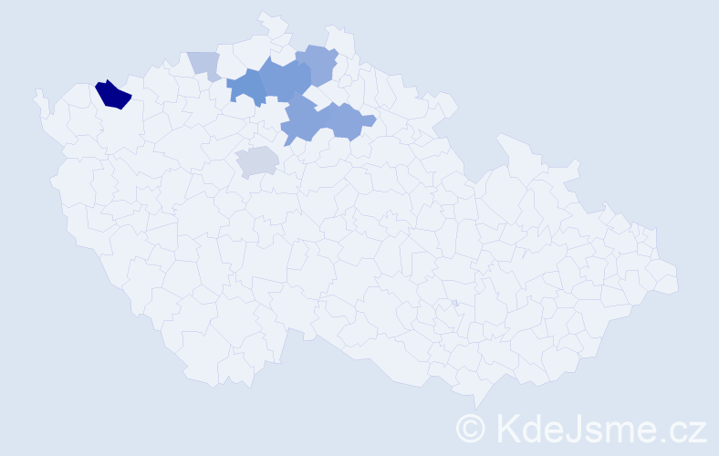 Příjmení: 'Pocnarová', počet výskytů 17 v celé ČR