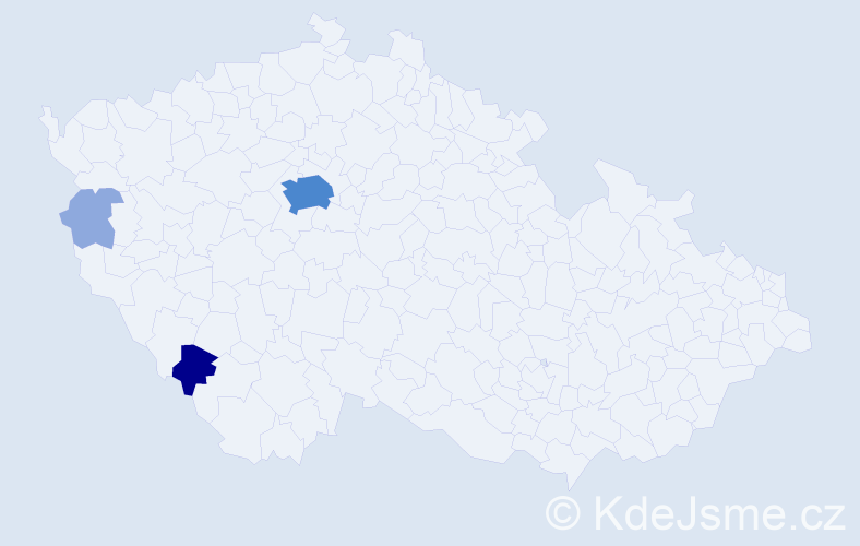 Příjmení: 'Desatová', počet výskytů 10 v celé ČR