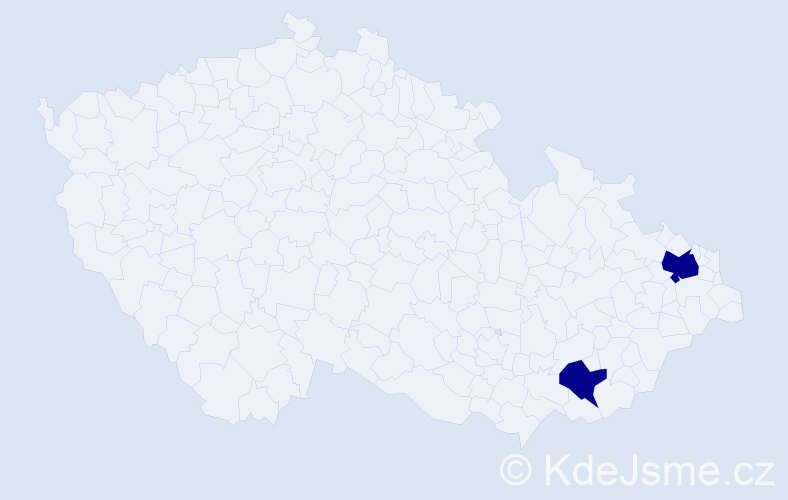 Příjmení: 'Pavlička', počet výskytů 4 v celé ČR